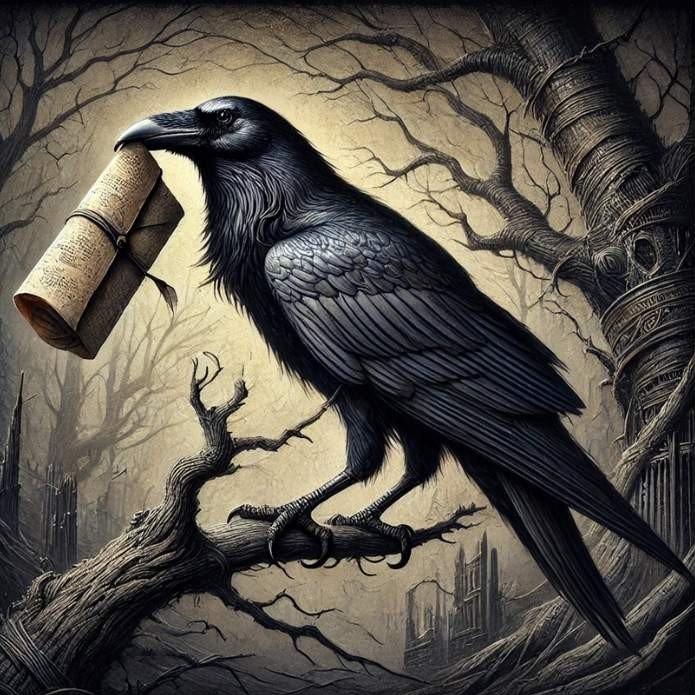 Crow with letter